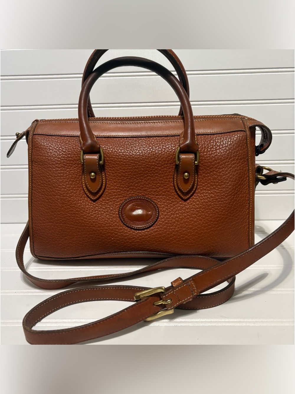 Dooney & Bourke Vintage Brown Doctors Shoulder Crossbody Bag Top Handle Satchel